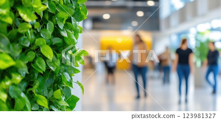 Greenery in Office Space for a Relaxing Work Atmosphere 123981327