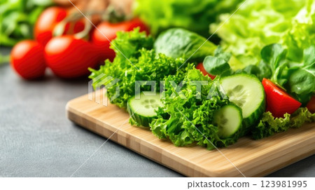 Rustic Farm Fresh Vegetables Displayed Neatly Rustic Farm Fresh Vegetables Displayed Neatly 123981995
