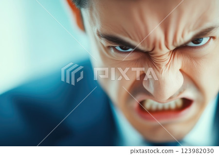 Intense confrontation between boss and employee 123982030