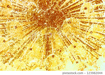 Fountain water flow. Splash of water in the fountain, abstract image. Changed color scheme. 123982044