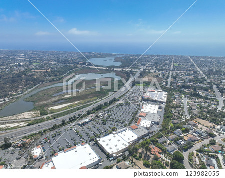 Aerial view of houses in Oceanside town in San Diego, California. USA Aerial view of houses in Oceanside town in San Diego, California. USA 123982055