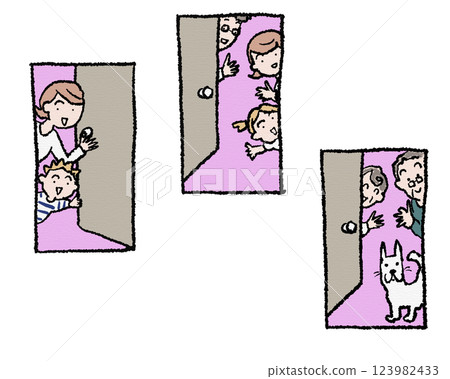 People opening the door 123982433