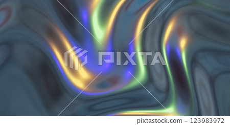 Iridescent Abstract Fluid Background 3d render 123983972