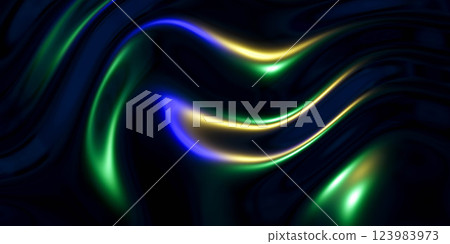 Abstract Waves with Vibrant Highlights 123983973