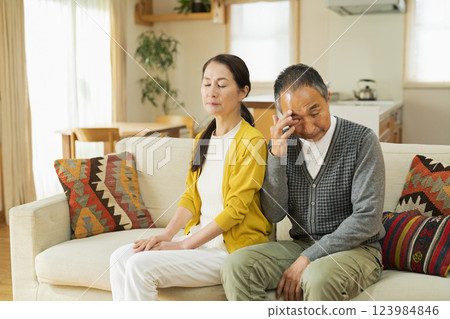 Portrait of a middle-aged couple 123984846