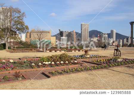 Katsuyama Park scenery in Kokurakita-ku, Kitakyushu 123985888