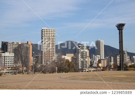 Katsuyama Park scenery in Kokurakita-ku, Kitakyushu Katsuyama Park scenery in Kokurakita-ku, Kitakyushu 123985889