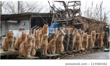 cute kitten on the window 123986362