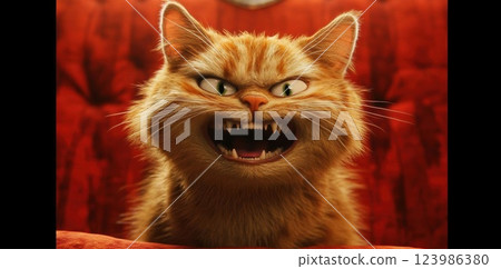 cute kitten on the window 123986380