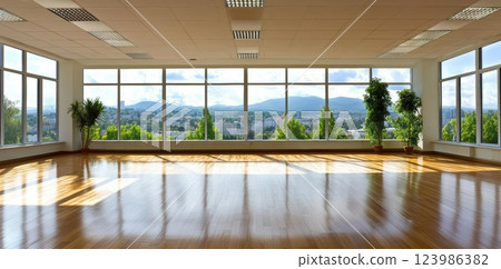 cute kitten on the window 123986382