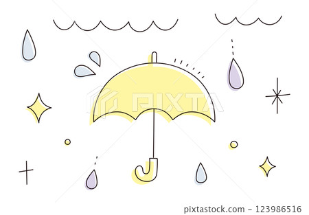 簡單的雨插畫 簡單的雨插畫 123986516