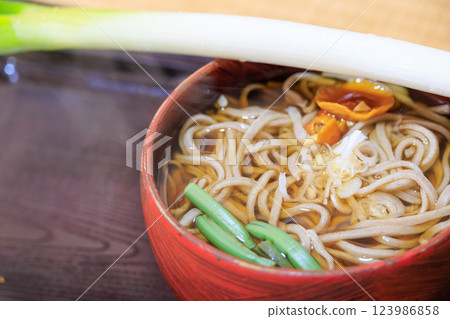 大內宿的名產蔥蕎麥麵 123986858