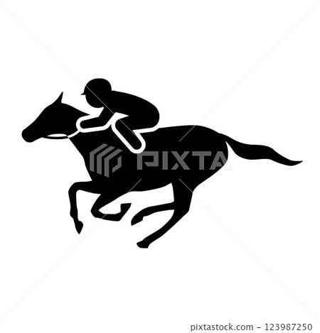 Horse riding icon 123987250