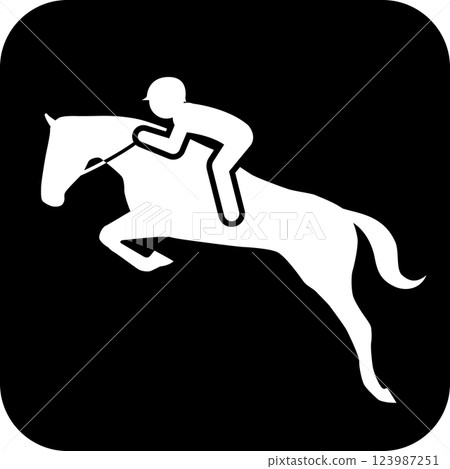 Horse riding icon Horse riding icon 123987251