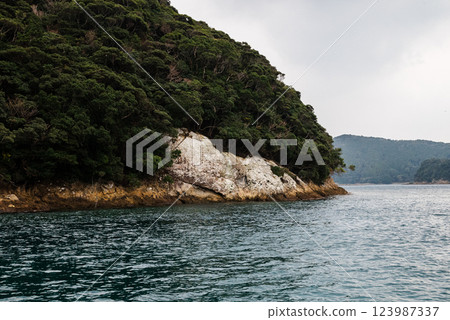 長崎縣上五島市五島群島的海，美麗的海 123987337