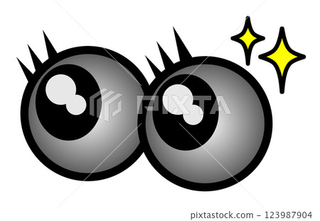 用驚訝的眼神看眼球的插圖 用驚訝的眼神看眼球的插圖 123987904