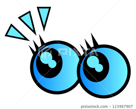 Illustration of an eyeball with surprised eyes Illustration of an eyeball with surprised eyes 123987907