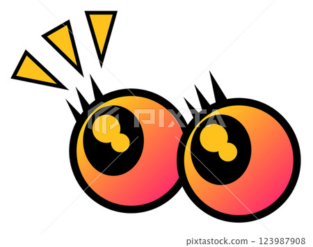 用驚訝的眼神看眼球的插圖 用驚訝的眼神看眼球的插圖 123987908