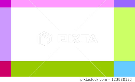 Frame White Space Square Colorful 123988153