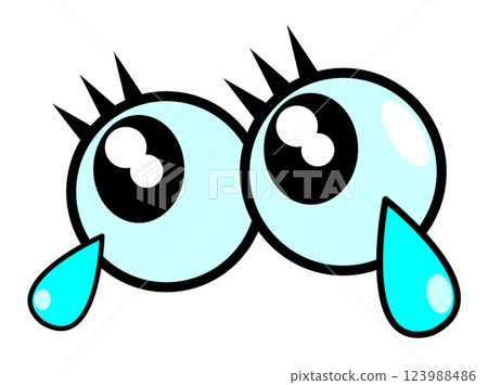 圖示為眼球因過敏、花粉等原因而流淚。 圖示為眼球因過敏、花粉等原因而流淚。 123988486