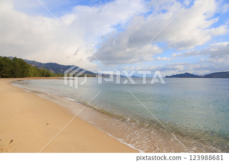 天橋立海灘的景色 天橋立海灘的景色 123988681