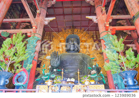 Nara Prefecture, Todaiji Temple's Great Buddha Hall, Vairocana Buddha 123989036