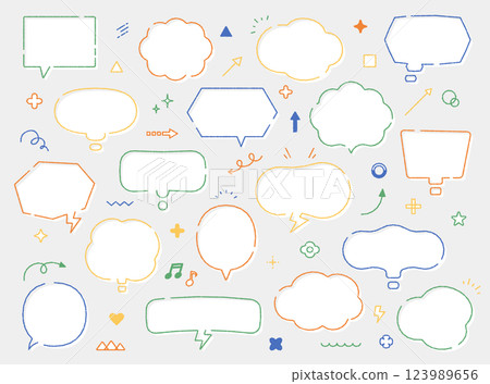 Pop speech bubble illustration set Speech bubble Frame Pen drawing style Decoration Decoration POP Frame Vector Pop speech bubble illustration set Speech bubble Frame Pen drawing style Decoration Decoration POP Frame Vector 123989656