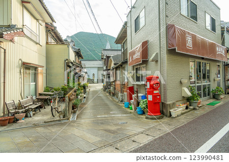 Amakusa City, Kumamoto Prefecture - A view from an alley of Amakusa Sakitsu Catholic Church, a UNESCO World Heritage Site 123990481