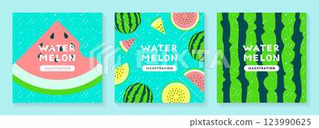 Watermelon banner template set_2 123990625