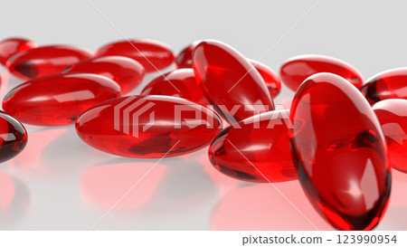 The Red pill for Astaxanthin or Heathy concept 3d Rendering. The Red pill for Astaxanthin or Heathy concept 3d Rendering. 123990954
