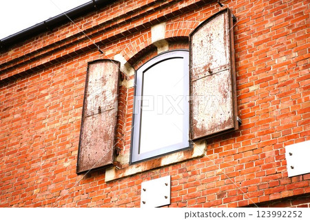 Brick wall and window 123992252