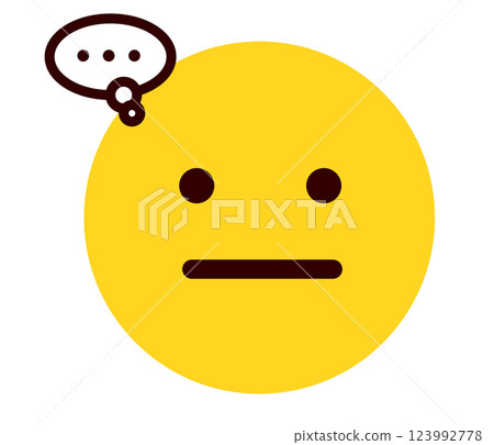 表情符號、表情符號、臉部表情插圖、思考 表情符號、表情符號、臉部表情插圖、思考 123992778