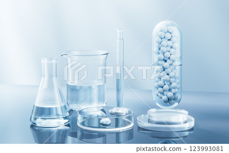 Scientific chemical laboratory equipments, 3d 123993081