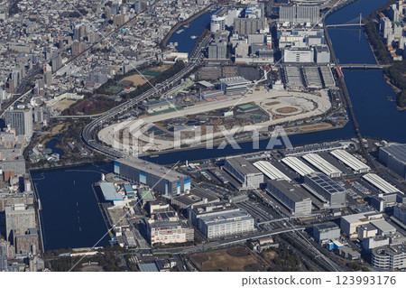 Aerial view of Oi Racecourse and Heiwajima Boat Racecourse Aerial view of Oi Racecourse and Heiwajima Boat Racecourse 123993176