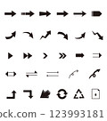 Simple arrow icon set 123993181