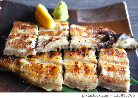 極佳的白烤鰻魚 123993760