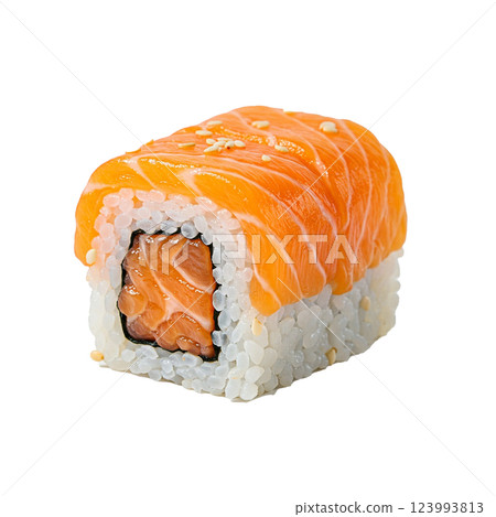 美味的鮭魚夾 123993813