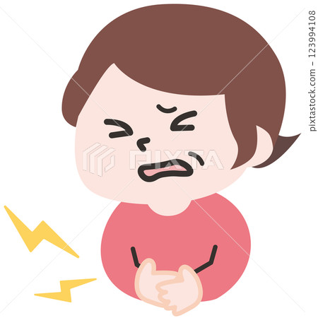 腹痛的人 123994108
