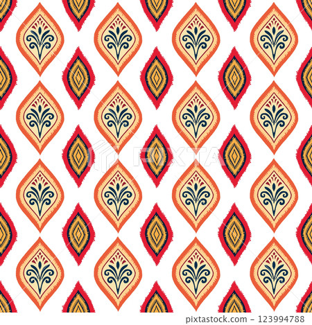 Ethnic boho seamless pattern. Traditional ornament. Tribal pattern. Folk motif. Can be used for wallpaper, textile, wrapping, web page background. 123994788