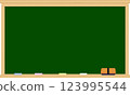 Plain chalkboard frame with wood grain pattern 123995544