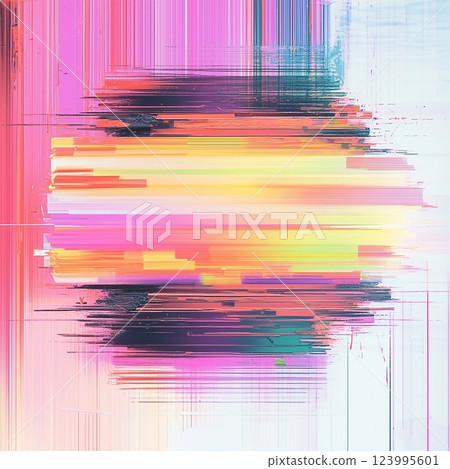 Digital glitch art - colorful abstract data errors 123995601