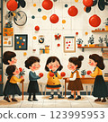 Red nose day in the Classroom 123995953