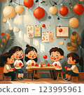 Red nose day in the Classroom 123995961