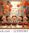 Red nose day in the Classroom 123995967