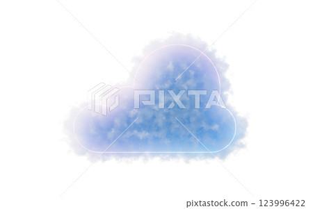 Isolated soft cloud, 3d rendering. Isolated soft cloud, 3d rendering. 123996422