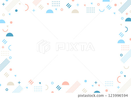 Geometric background pattern material: blue and pink 123996594