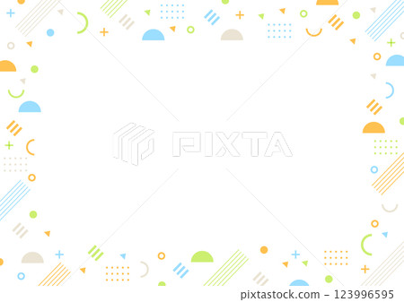 Geometric background pattern material - orange, green Geometric background pattern material - orange, green 123996595