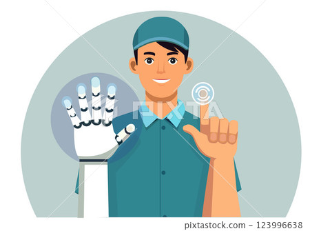 AI-Enhanced Delivery: Human & Robot Synergy AI-Enhanced Delivery: Human & Robot Synergy 123996638