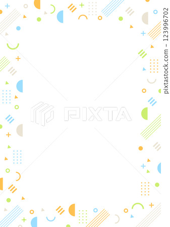 幾何圖案框架材料，垂直 123996702