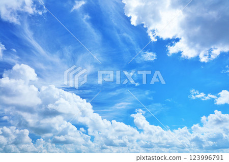 Summer blue sky and clouds Summer blue sky and clouds 123996791